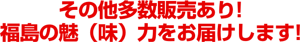 その他多数販売あり!福島の魅（味）力をお届けします!